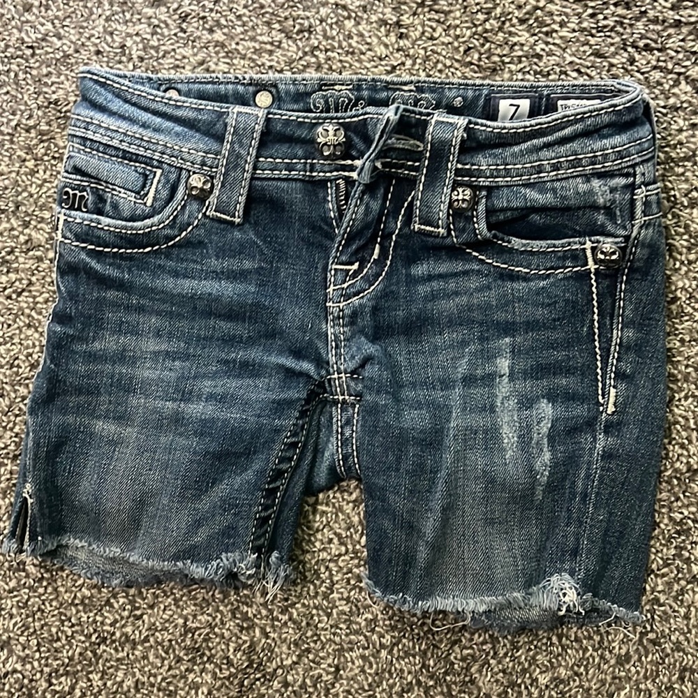Girls Miss Me Shorts Skinny